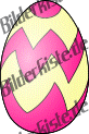 Easter: Easter egg - jagged pink, yellow egg  2 (not animated)