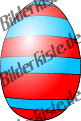 Ostern: Osterei - gestreiftes Ei blau/rot 2 (nicht animiert)