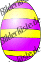 Easter: Easter egg - streaked yellow, purple egg (not animated)