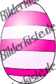 Easter: Easter egg - streaked pink, purple egg (not animated)