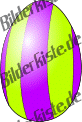 Easter egg - streaked purple and green egg