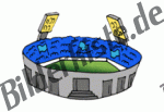 Football: Stadium blue (not animated)