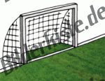 Fußball: Tor auf Rasen (nicht animiert)