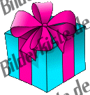 Geburtstag: Geschenke -  Geschenk blau (nicht animiert)