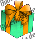 Birthday: Presents -  present with green (not animated)