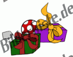 Weihnachten: Geschenke - Päckchen mit Ball  (nicht animiert)