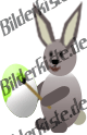 Easter: Bunny - paints egg (green) (animated GIF)