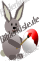 Ostern: Hase - bemalt Ei (rot) (animiertes GIF)