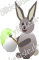 Ostern: Hase - bemalt Ei (grün) (nicht animiert)