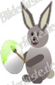 Easter: Bunny - paints egg (green) (not animated)