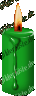 Candles: Candle - green (not animated)