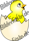 Chicken: In a broke open egg (white) 2 (not animated)