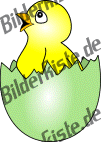 Küken: Im aufgebrochenem Ei (grün) (nicht animiert)