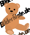 Toys: cuddly toy - teddy bear waving (animated GIF)