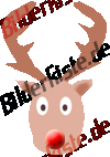 Weihnachten: Rentier - Rudolph (animiertes GIF)