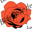 Blumen: Rose - rot (nicht animiert)