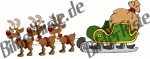 Christmas: Sledge Reindeers - with bell (not animated)