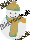 Winter: Snowmen - with scarf (animated GIF)