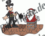 Handwerker: Schornsteinfeger trifft den Weihnachtsmann (nicht animiert)