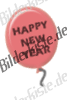 Silvester: Luftballons - roter Ballon (animiertes GIF)