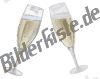 New Year's Eve: Champagne - glasses toast (animated GIF)