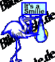 Smilies: Smiley with stork (animated GIF)