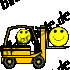 Smilies: Smiley forklift truck (animated GIF)