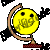 Smilies: Smiley as a  globe (animated GIF)