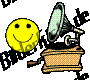 Smilies: Smiley grammophone (animated GIF)