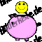 Smilies: Smiley piggy bank (animated GIF)