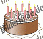 Birthday: Cakes - with candles 1 (not animated)