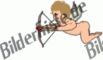 Love: Cupid - with bow and arrow (animated GIF)