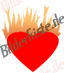 Love: Hearts - burning heart (animated GIF)