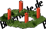 Christmas: Advent wreath - 0 candles burn (not animated)