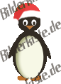 Weihnachten: Pinguin - mit Nikolausmütze (nicht animiert)