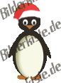 Natale: pinguino con cappello di Babbo Natale