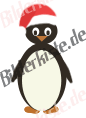 Weihnachten: Pinguin - mit Nikolausmtze (animiertes GIF)