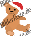 Weihnachten: Teddy - mit Nikolausmtze (nicht animiert)