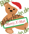 Weihnachten: Teddy - Merry X-Mas (nicht animiert)