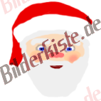 Weihnachten: Weihnachtsmann Kopf  (animiertes GIF)