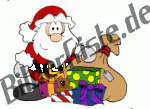 Weihnachtsmann mit Geschenken (nicht animiert)