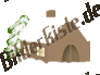 Winter: Huts - with fir (animated GIF)