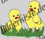 Chickens: On a meadow 2 (animated GIF)