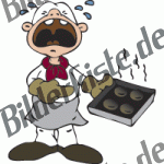 Handwerker: Bäcker mit Brötchen (verbrannt) -  (nicht animiert)