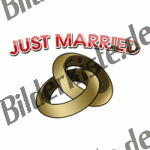 Hochzeit: Eheringe Just Married (nicht animiert)