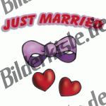 Hochzeit: Just Married (nicht animiert)