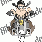 Biker on his machine