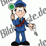 Conductor with scoop and whistle