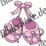 Baby shoes girl with ribbon