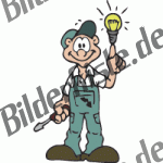 Craftsperson: electrician with light bulb (not animated)